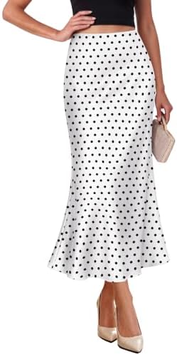 Cocktail White Skirt Women Winter Clothes Dot White Black M