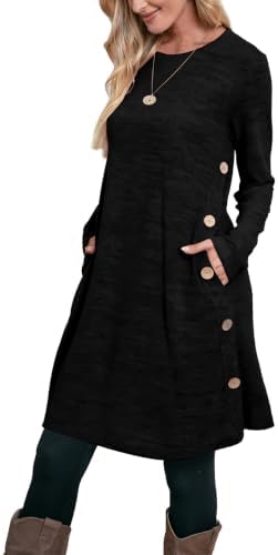 Fall Dresses for Women 2026 Long Sleeve Dress Fall Outfits for