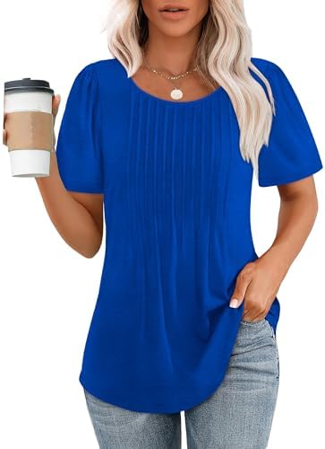 T Shirts for Women Elegant Dressy Casual Tops Summer Short