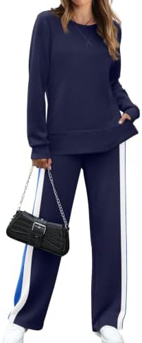 Women's Lounge Sets 2 Piece Outfits Casual Fall Sweatsuits Navy