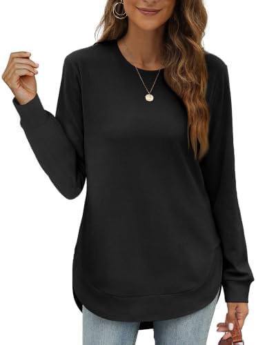 Womens Sweatshirt No Hood Long Sleeve Fall Clothes for Women